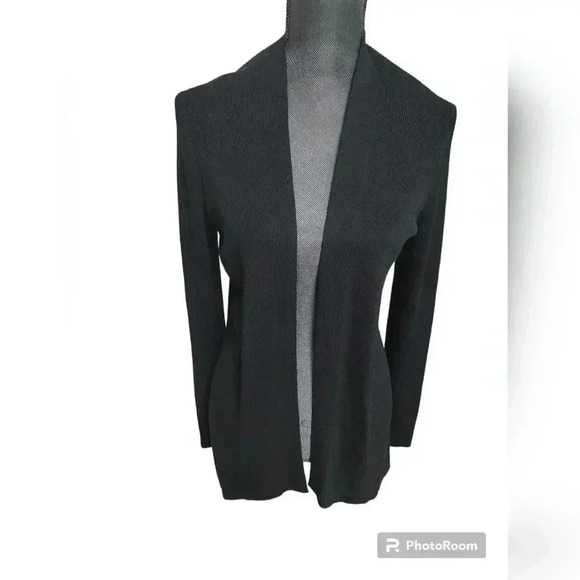 Eileen Fisher Organic Linen Rib Long Cardigan - Picture 1 of 3